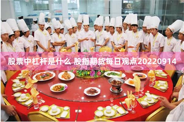 股票中杠杆是什么 股指期货每日观点20220914