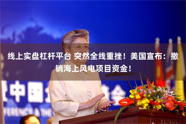 线上实盘杠杆平台 突然全线重挫！美国宣布：撤销海上风电项目资金！